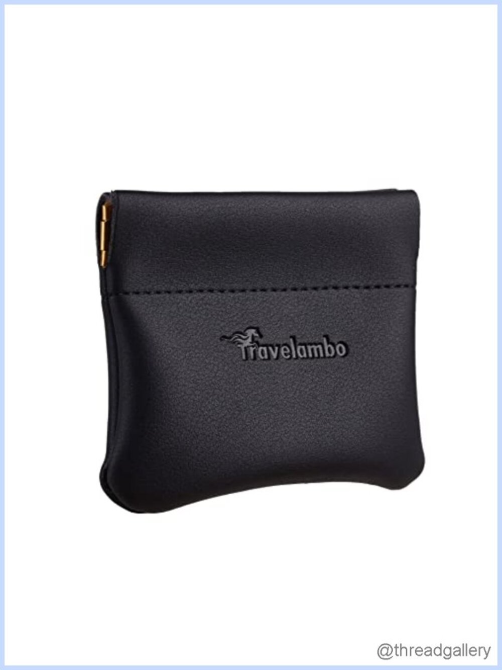 Faux Leather Squeeze Coin Purse Pouch Change Holder Compact Snap Closure